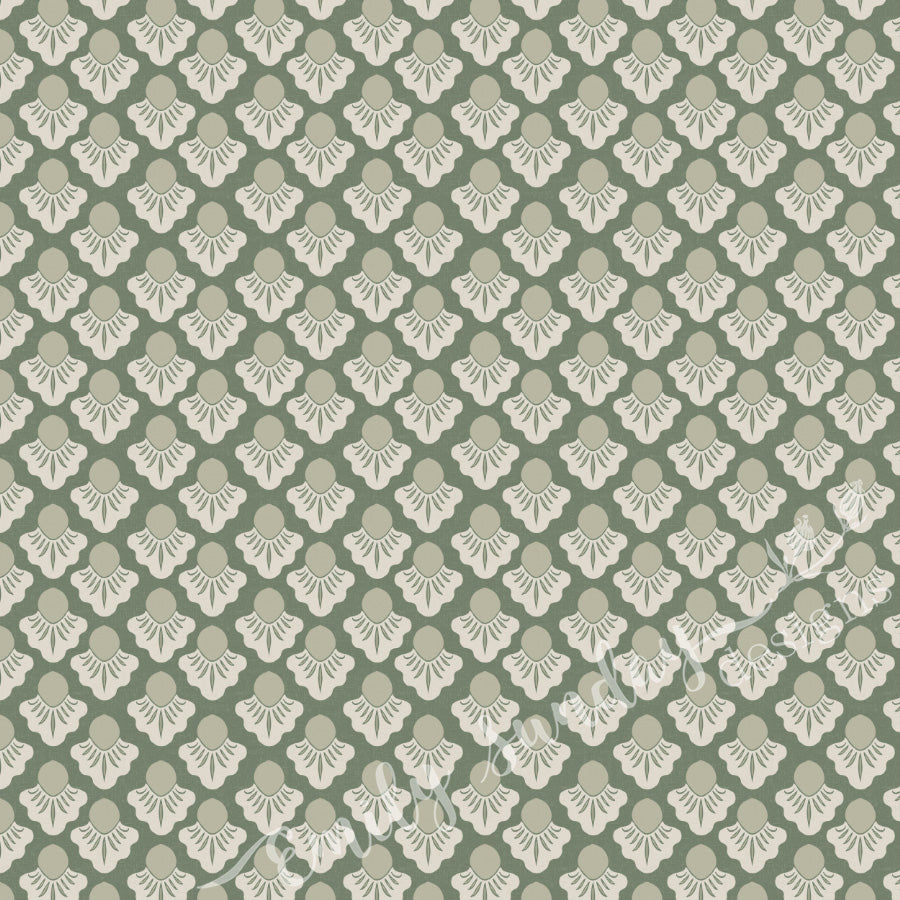 Small Scale Art Deco Flower Texture Plum Purple peel and stick wallpaper pattern swatch